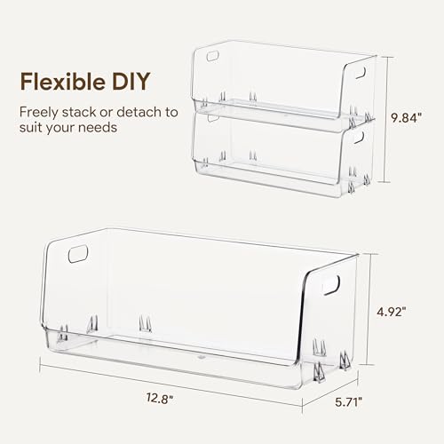 HBlife Clear Acrylic Kids Shoe Rack Baby Toddler Shoe Storage Organizer for Closet Floor Entryway Bedroom, 2 Tier Stackable Small Shoe Rack Shelf Display Stand - size: 2 Tier