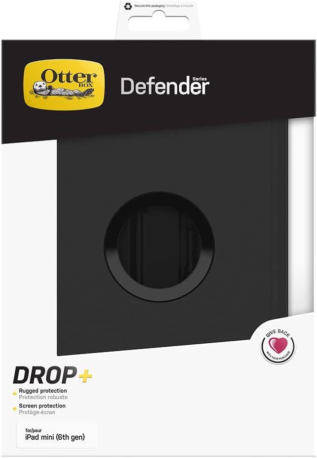OtterBox Defender Series Case for iPad mini (A17) and iPad mini (6th gen) - Black, Rugged, Durable, Multi-Layer Protection, Rugged, Durable, Multi-Layer Protection