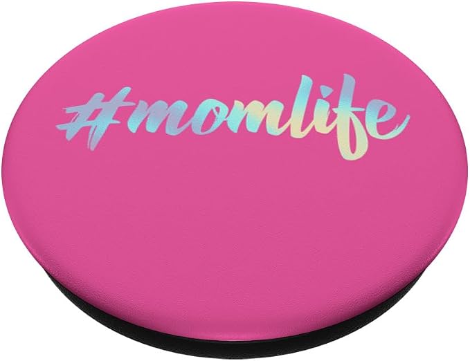 Rainbow #momlife Mom Life Pink PopSockets Adhesive PopGrip