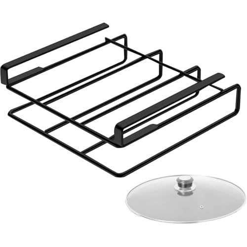 Chopping Board Rack Under Cabinet for Shelves with Board Thickness Less Than 27mm/1.06 inch, Cabinet Thickness Less Than 1.3 inches (34mm), No-Hole Multifunctional Chopping Board Rack