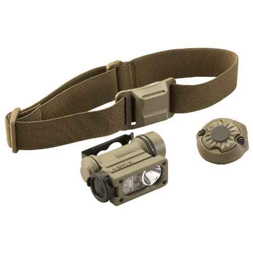 Streamlight 14532 Sidewinder 47-Lumens Compact II Aviation Flashlight with Rail Mount & Headstrap in Box, Coyote