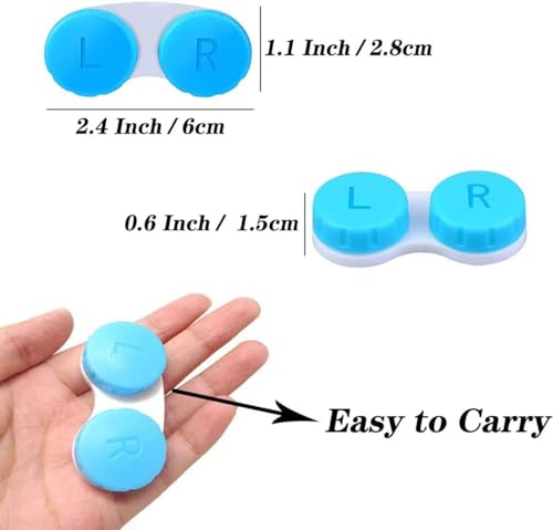 KISEER 4 Pack Colorful Contact Lens Case Box Holder Container Soak Storage Kit - size: 4 Count