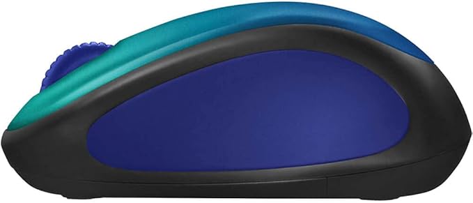 Logitech Designer Collection Limited Edition Wireless Compact Mouse with Colorful Designs, 1000 DPI Optical 3-Buttons Mouse, Blue Aurora 910-006118 (Renewed)