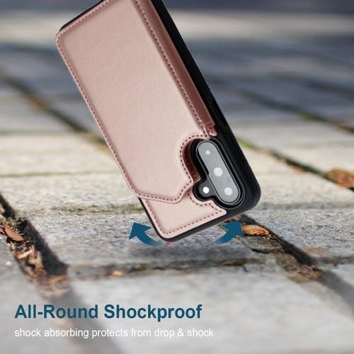 Wallet Case for Samsung Galaxy A17 5G 2025 RFID Blocking Card Holders| Kickstand | Shockproof TPU Shell | PU Leather | Magnetic Closure | Protective Flip Folio Cover | Black