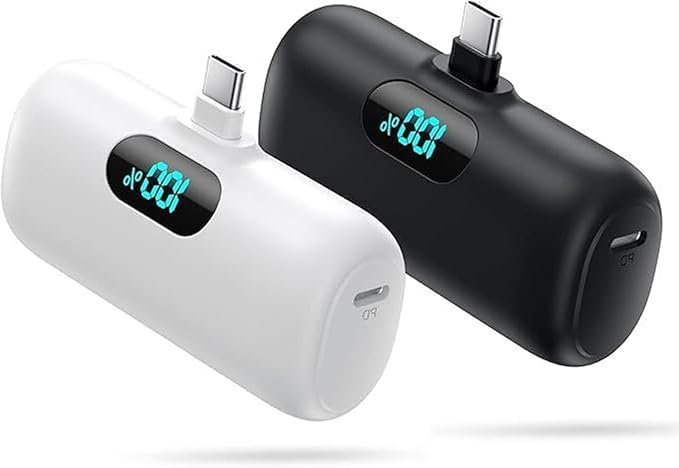 [2 Pack]Small Portable Charger for iPhone 17/16/15 Series5000mAh 3A PD USB C Power Bank Mini Travel Essentials Battery Pack for iPhone 17/17 Pro/16/16 Plus/16 Pro/15 Pro MaxSamsungAndroid/LG etc