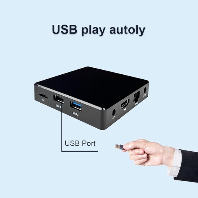 Lunzn Adertising Media Player Box Commercial Display Mate Remote Publish Menu AD 2+16G Digital Signage Box (YM06 / 2+16G)