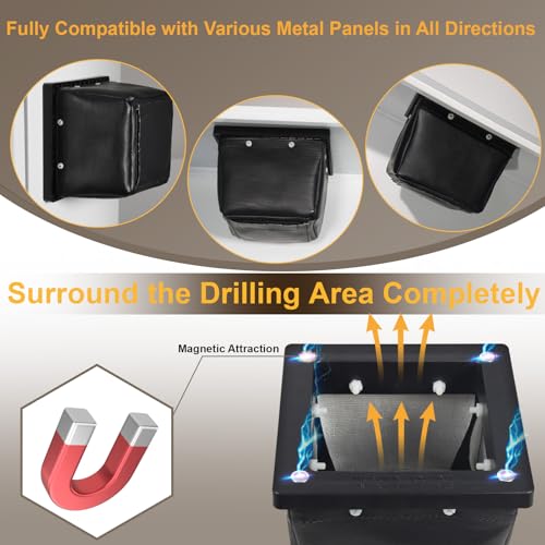 Magnetic Shaving Catcher Dirt Bag, Magnetic Drill Shaving Catcher, Electrical Drill Catcher Dirt Bag for Magnetic Metal Shavings on Electrical Panels