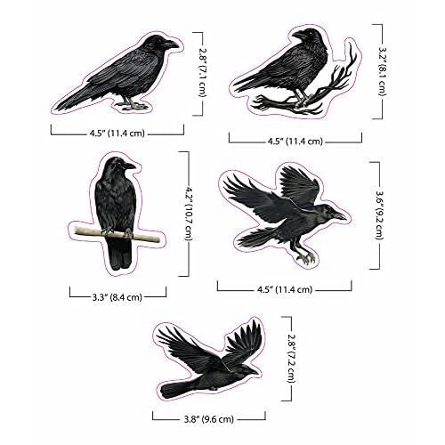 WIRESTER Decal Vinyl Wall Stickers Decoration for Home Office Living Room Wall Bathroom, Ravens Crows