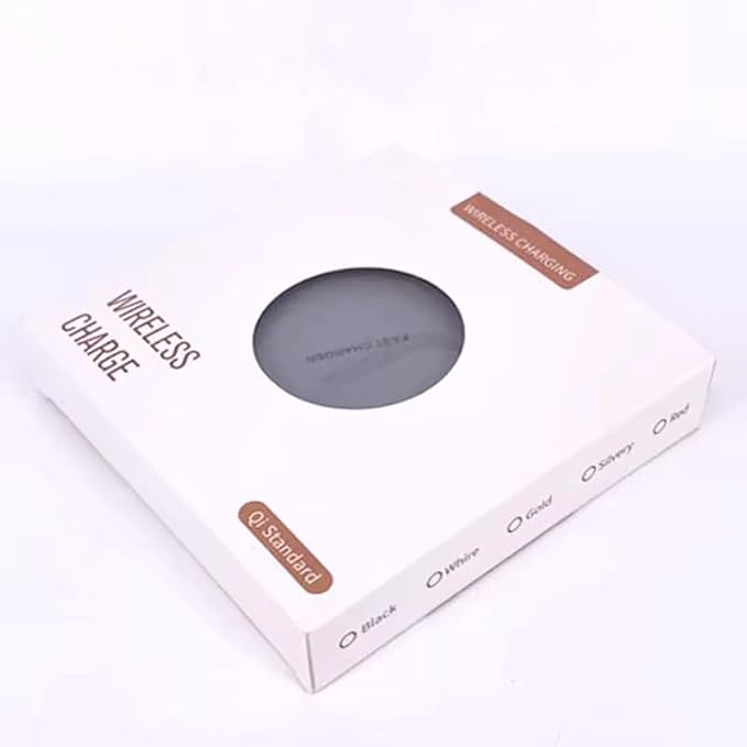 10W Qi-Certified Charging Pad Black Wireless Fast Charging Compatible with Models of iPhone/Samsung/Android and More