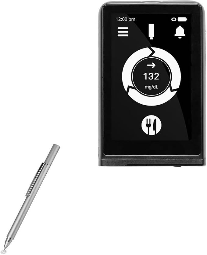 BoxWave Stylus Pen Compatible with Beta Bionics iLet Bionic Pancreas - FineTouch Capacitive Stylus Super Precise Stylus Pen - Metallic Silver