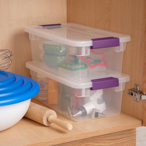 Sterilite 36-Pack ClearView Latch Box, Stackable Storage Organizer Bins for Home, 6 Quart - size: 36 Pack, style: 6 Quart