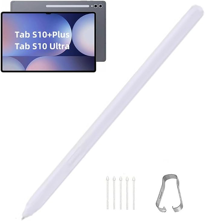 Tab S10+ Plus / S10 Ultra S Pen Compatible with Samsung Galaxy Tab S10+ Plus | Tab S10 Ultra All Versions Stylus Pen Slim 0.7mm Pen Tip 4096 Pressure Levels with 3pcs Tips (Black)