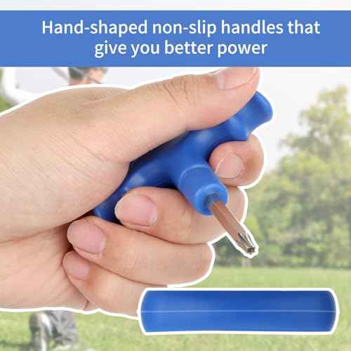 Golf Club Wrenches Tools Golf Torque Wrench Golf Head Adjustment Tool Stainless Steel Golf Club Driver Torque Tool with Plastic Handle, T20, Blue
