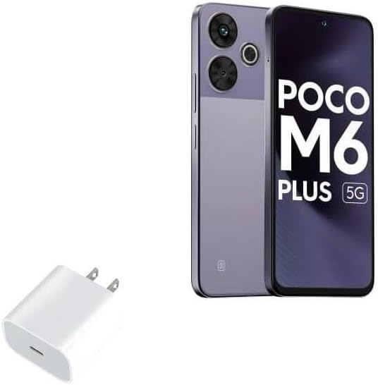 BoxWave Charger Compatible with Xiaomi Poco M6 Plus - PD GAN miniCube (30W) 30W Tiny PD GAN Type-C Wall Charger - Winter White