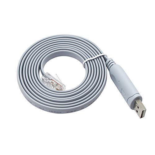 FTDI Chip Console Cable - USB Male to RJ45 Male 10FT (3m) for PCs Laptops Router and More