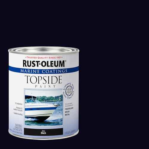 Rust-Oleum 207006-4PK Marine Topside Paint, Black, 32 Fl Oz (Pack of 4)