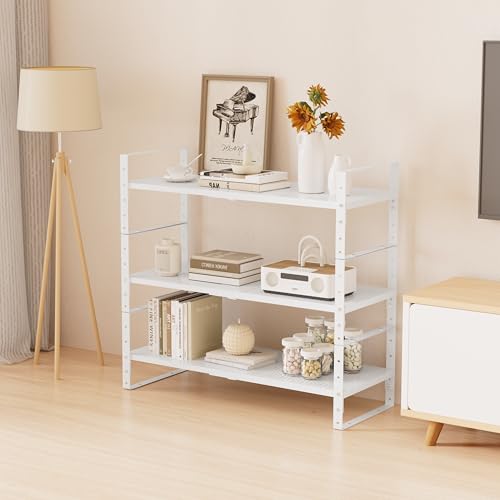 Multi-Functional Metal Shoe Rack, Space-Saving, Perfect for Entryway, Closet, Bathroom, etc. - Sturdy and Durable, High Weight Capacity（1PACK/White/Large - color: 1packs/White, size: Large