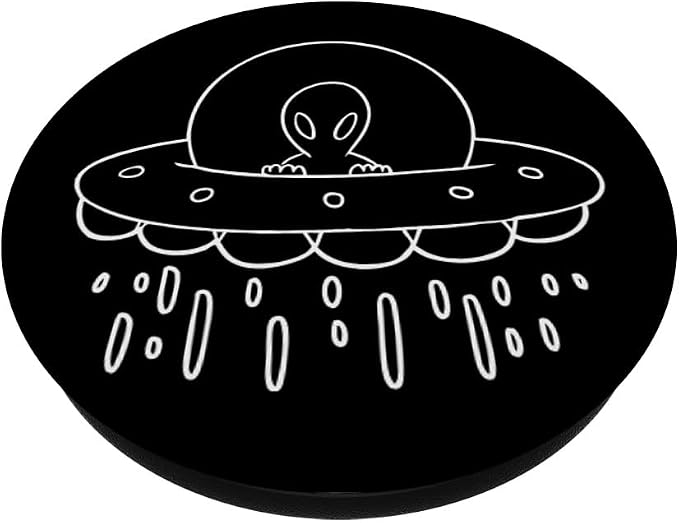 Alien UFO Drawing PopSockets Adhesive PopGrip