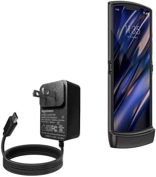 BoxWave Charger Compatible with Motorola Razr (2019) - Wall Charger Direct (15W) Rapid Charge Your Device with Built-in 3ft Cable