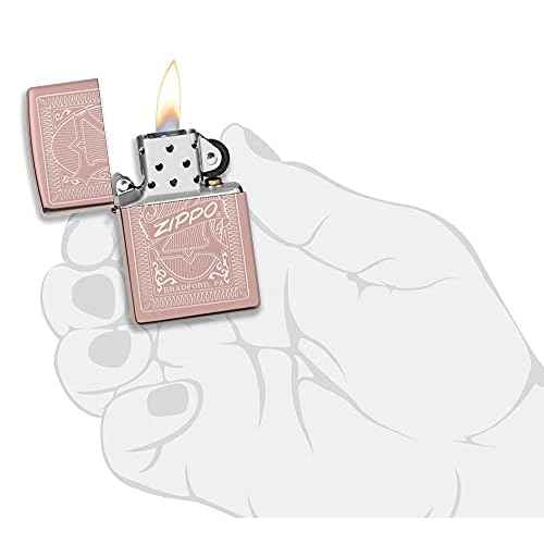 Zippo Reimagine Zippo Design Rose Gold Pocket Lighter