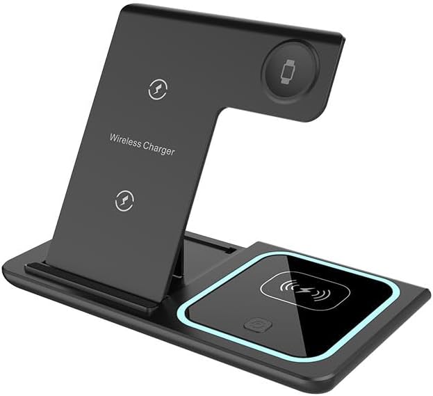 Multifunctional 15w Foldable Wireless Phone Charger 3 in 1 Station Chargeur sans fils for iPhone Samsung for Apple Watch airpods