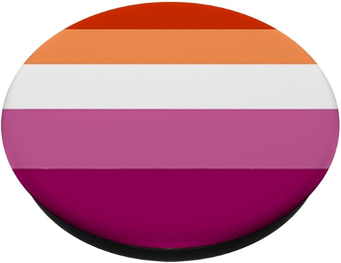 Lesbian Flag Cool Pride Butch Tomboy Lesbo LGBTQ Homosexual PopSockets Adhesive PopGrip