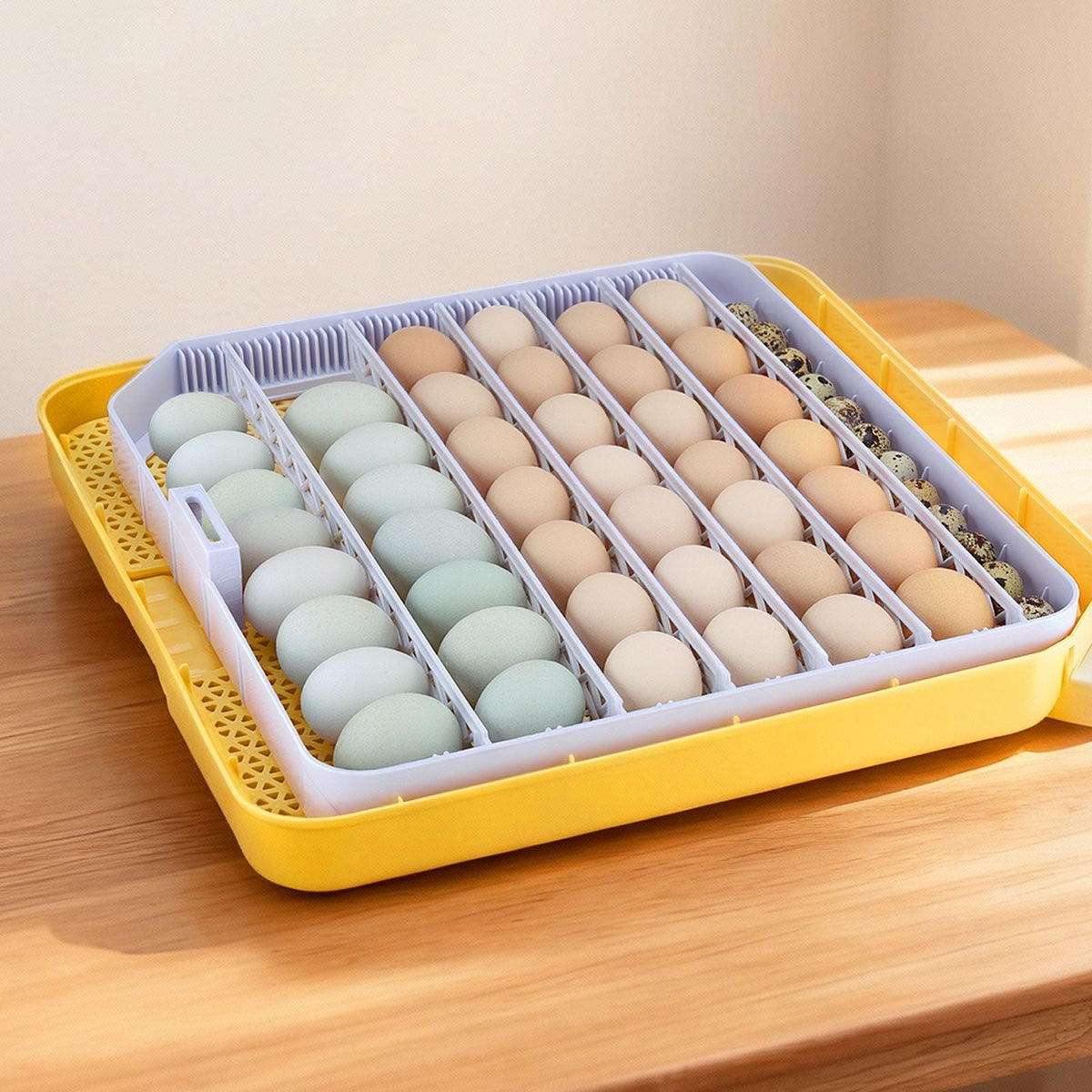 48 Egg Incubator, Automatic Egg Turner with LED Candler, Temperature Display & Auto Humidity Control, 360° View Clear Window, Poultry Eggs Incubator for Hatching Chicks Ducks Goose Quail