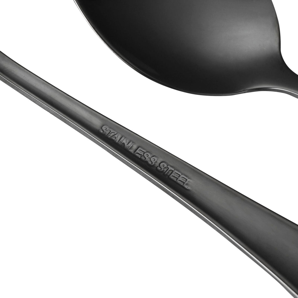 48-Piece Black Silverware Set with Steak Knives, Food-Grade Stainless Steel Flatware Utensils for 8, Mirror Finished Cutlery Set, Dishwasher Safe Eating Tableware for Kitchen Home, Service for 8