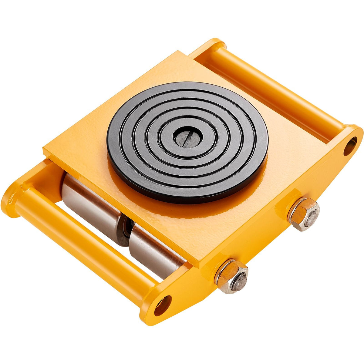 4PCS Machinery Skate Dolly, 26455LBS/12T Industrial Machinery Mover, Heavy Duty Carbon Steel Machinery Moving Skate & 4 Carbon Steel Wheels and 360° Rotation Non-slip Cap for Warehouse, Factory