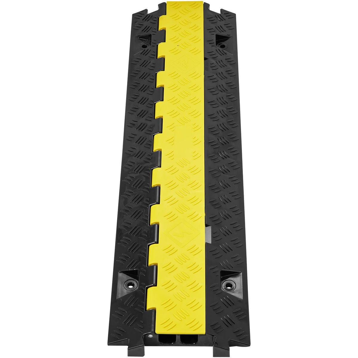 5 PCs Cable Protector Ramp, 2 Channel, 22000 lbs/axle Capacity Heavy Duty TPU Wire Cover Ramp Hose Protector Ramp Driveway, Traffic Speed Bump with TPR Flip-Open Top Cover, for Indoor & Outdoor