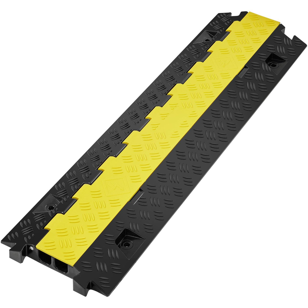 5 PCs Cable Protector Ramp, 2 Channel, 22000 lbs/axle Capacity Heavy Duty TPU Wire Cover Ramp Hose Protector Ramp Driveway, Traffic Speed Bump with TPR Flip-Open Top Cover, for Indoor & Outdoor