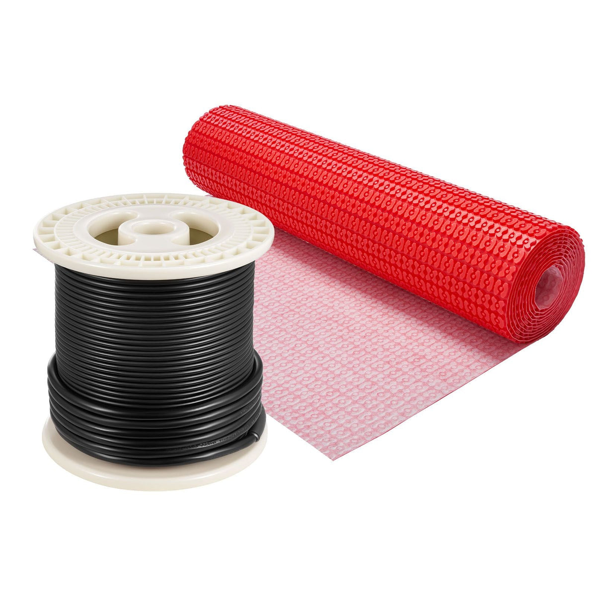 50 sqft Floor Heating Mat System, 120V Electric Radiant Heated Floor System, with Decoupling Membrane & Smart Control Thermostat & Alarm, Easy Installation for Tile, Stone, Vinyl