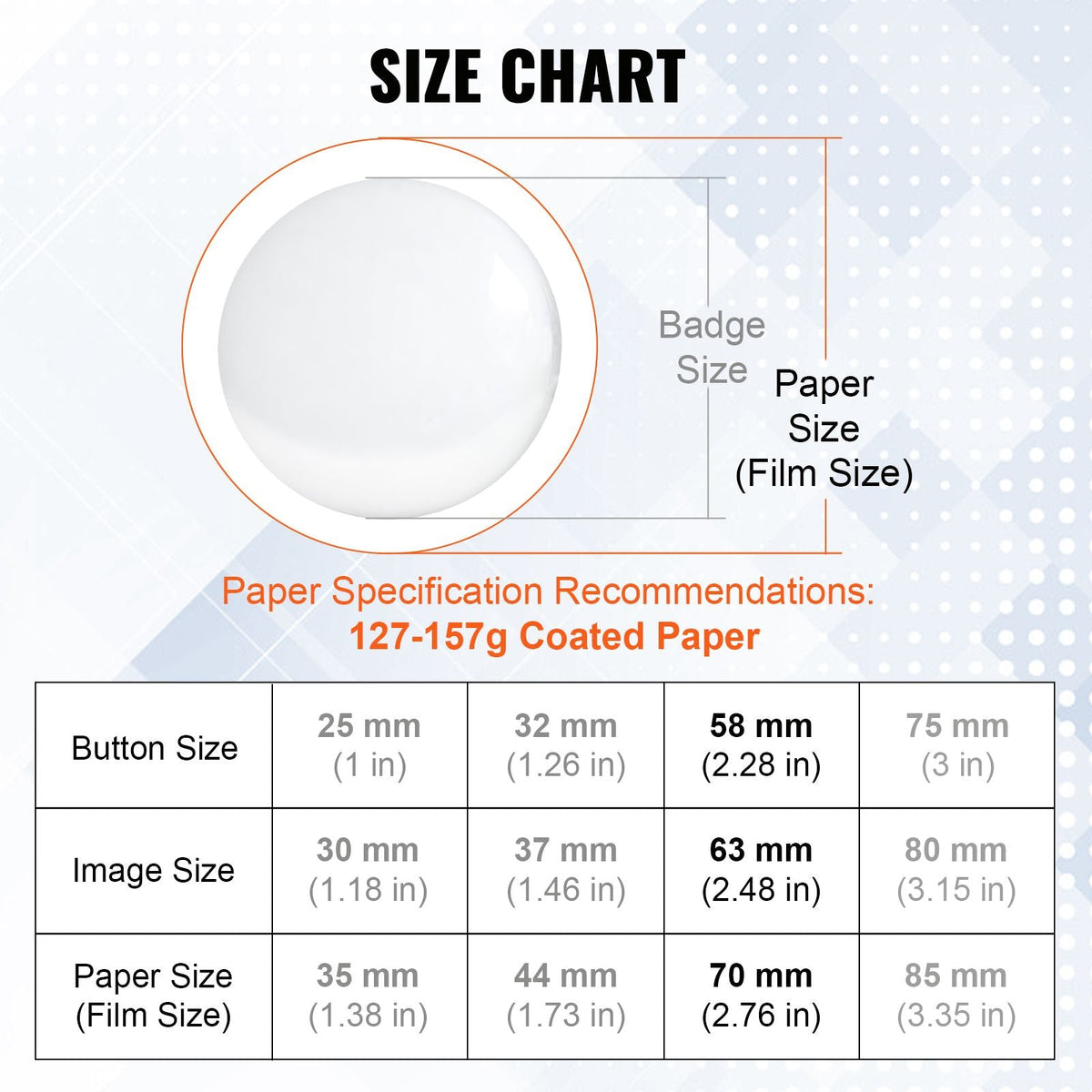 500 Sets 2.25 inch 58mm Pin Back Button Parts, DIY Round Button Badge Parts, Set Includes Metal Top, Plastic/Metal Button, Clear Film, and Blank Paper For Gifts Presents, Machine NOT Included