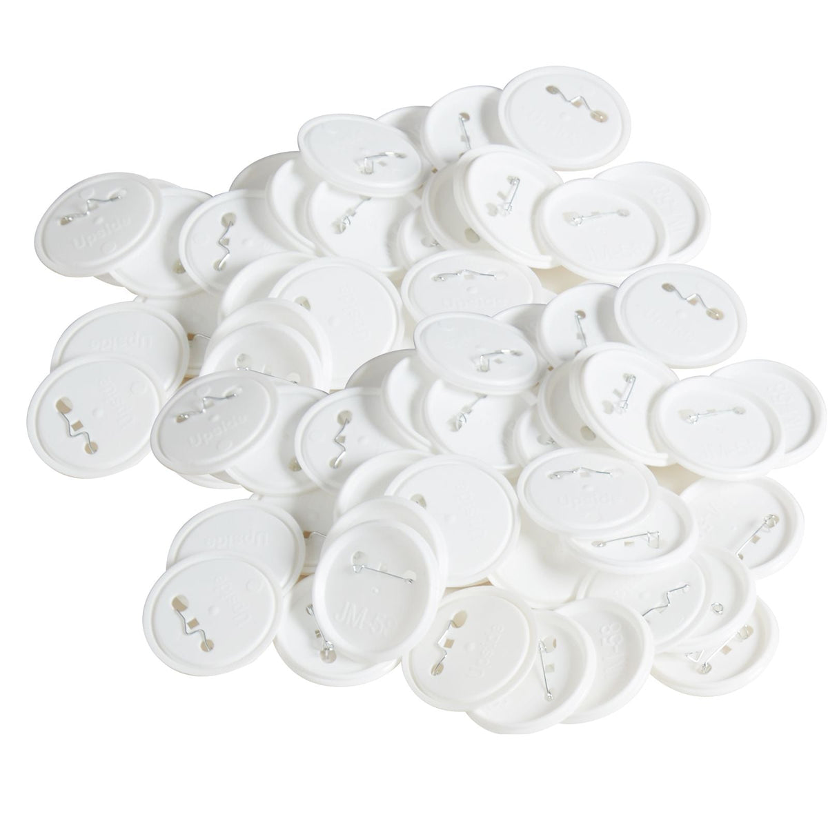 500 Sets 2.25 inch 58mm Pin Back Button Parts, DIY Round Button Badge Parts, Set Includes Metal Top, Plastic/Metal Button, Clear Film, and Blank Paper For Gifts Presents, Machine NOT Included