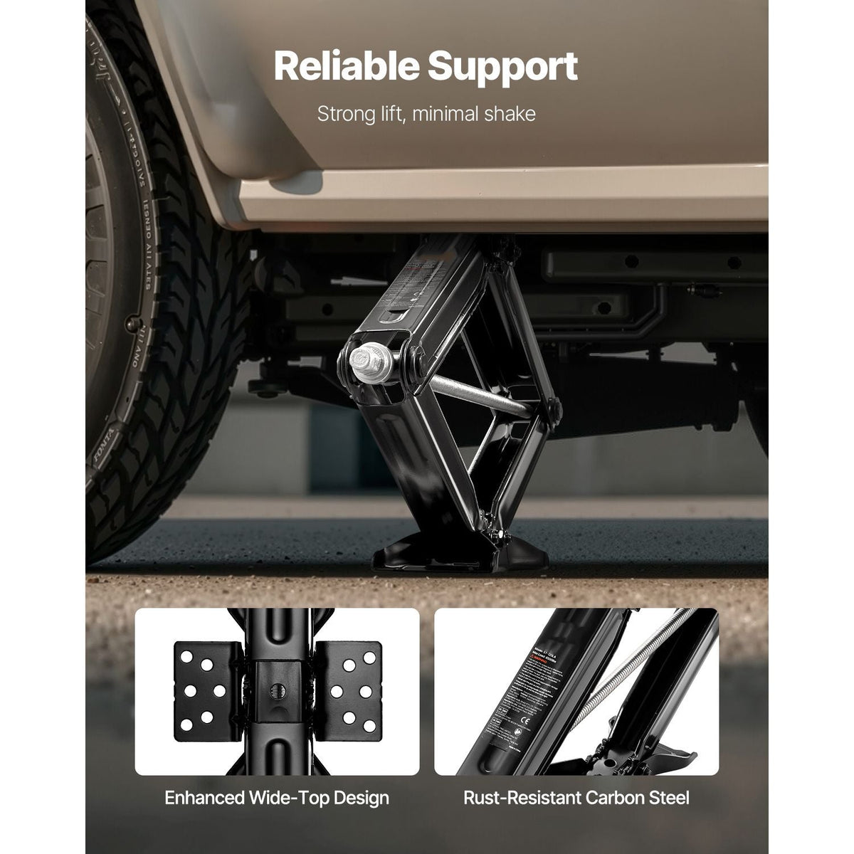 5000 lbs RV Scissor Jacks, 4-23.4 in RV Stabilizer Leveling Scissor Jacks, Set of 4, Heavy Duty Stabilizer Jack with Crank Handle, Socket and Bubble Levels, Not Easily Bent or Deformed