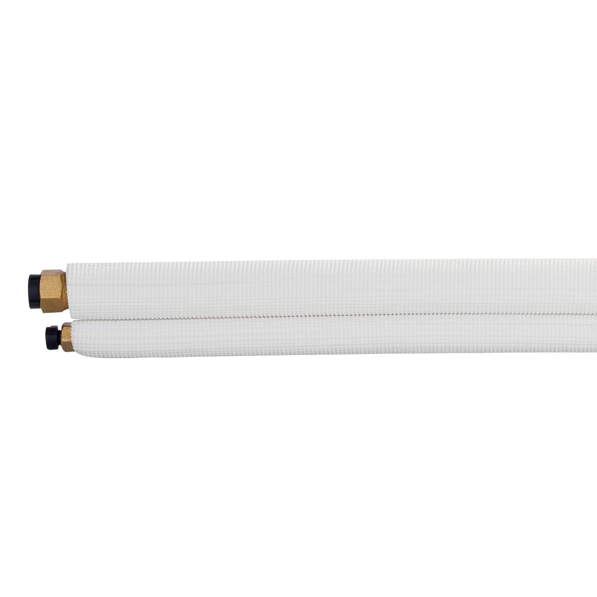 50ft Mini Split Line Set, 3/8' & 5/8' OD AC Copper Tubing Pipe, 3/8 White PE Thickened Insulated Coil with Flared Nuts, Rich Fittings, for Mini Split Air Conditioner HVAC or Heat Pump System