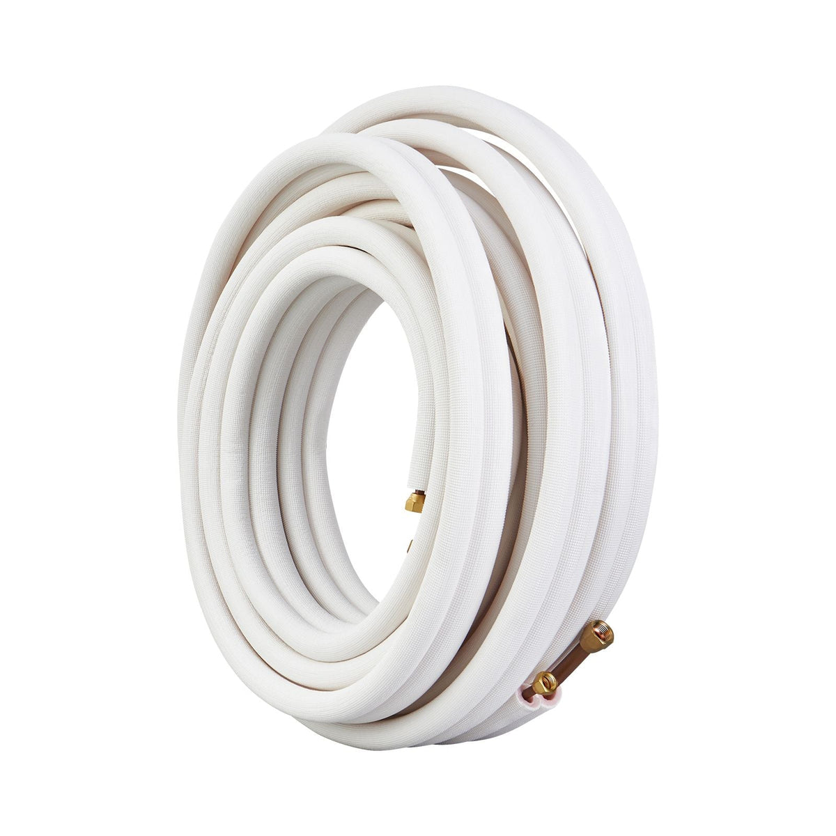 50FT Mini Split Line Set, 3/8" & 5/8" O.D Copper Pipes Tubing and Triple-Layer Insulation, for Mini Split Air Conditioning Refrigerant or Heating Pump Equipment & HVAC with Wrapping Strips.