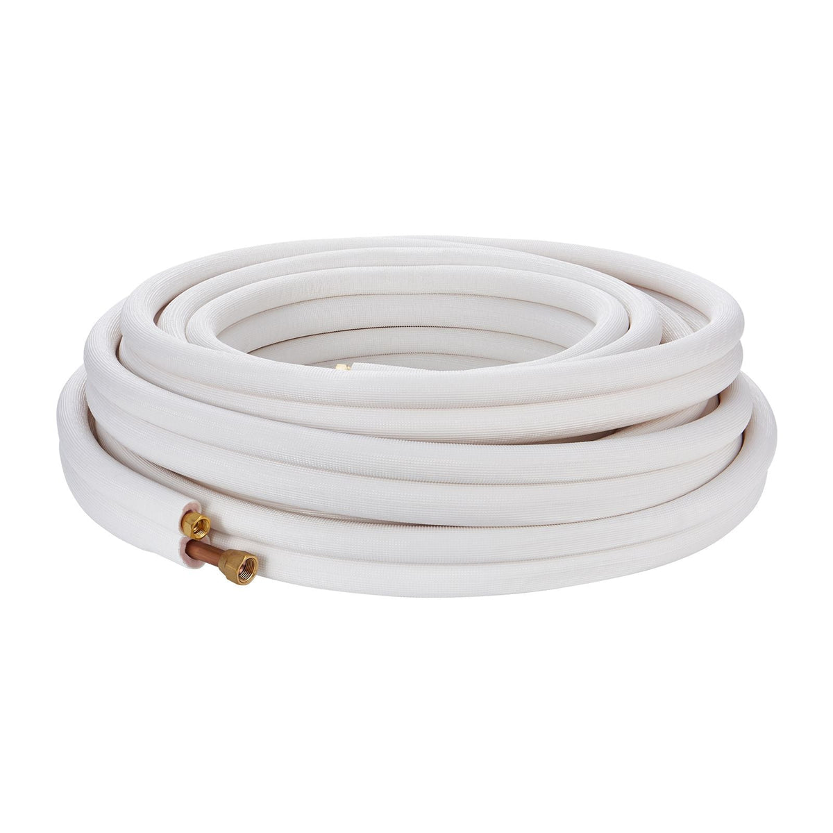 50FT Mini Split Line Set, 3/8" & 5/8" O.D Copper Pipes Tubing and Triple-Layer Insulation, for Mini Split Air Conditioning Refrigerant or Heating Pump Equipment & HVAC with Wrapping Strips.