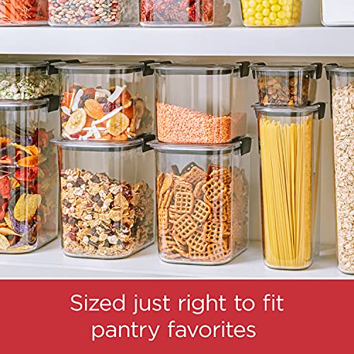 Rubbermaid Brilliance 12-Cup Airtight Food Storage Container, Perfect for Pantry Staples, Clear/Grey - size: 12 Cup