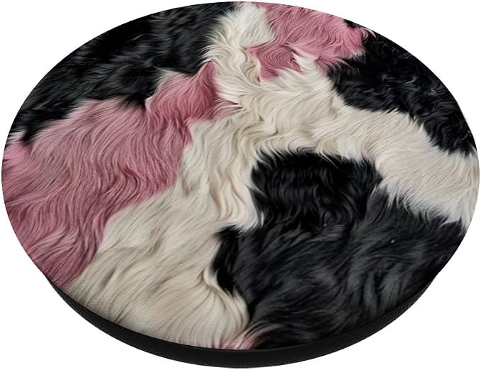 Cow Print Cowhide Pink Cool Moo Farm Animal Lovers PopSockets PopGrip for MagSafe