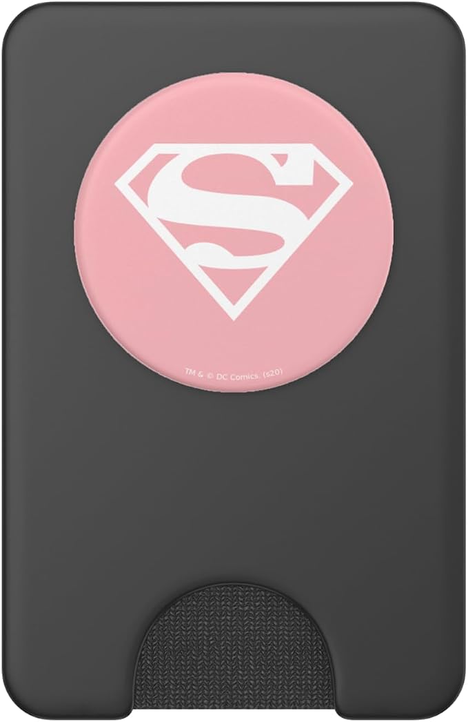 Supergirl White &amp Pink Shield PopSockets Adhesive PopGrip