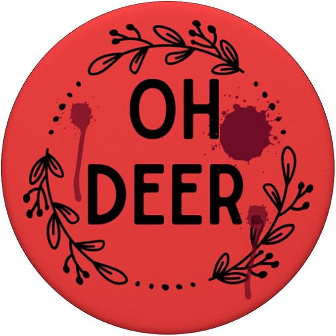 Alastor Radio Demon Oh Deer Red Pop Socket PopSockets Adhesive PopGrip