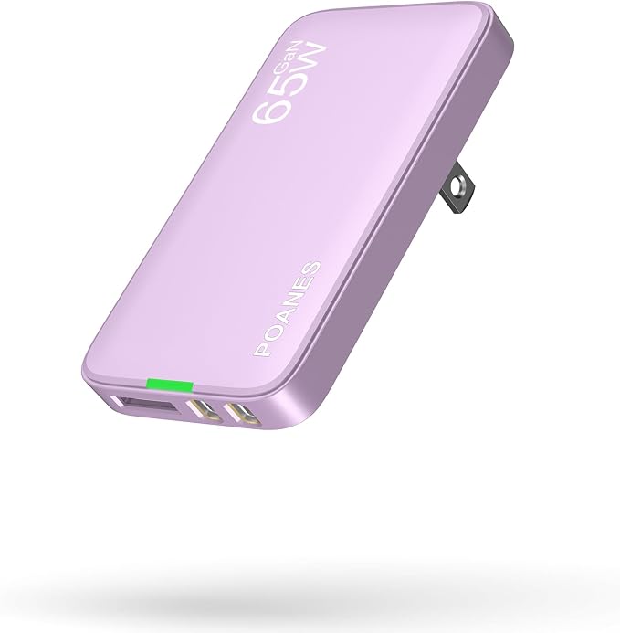 3-Port Flat USB C Wall Charger 30W Max Type-C Fast Charging Block | Dual USB-C 1 USB-A PD 25W Fast Charging Slim Body Foldable Plug for IPad Pro Tablets iPhone 17/16/15 Series Galaxy