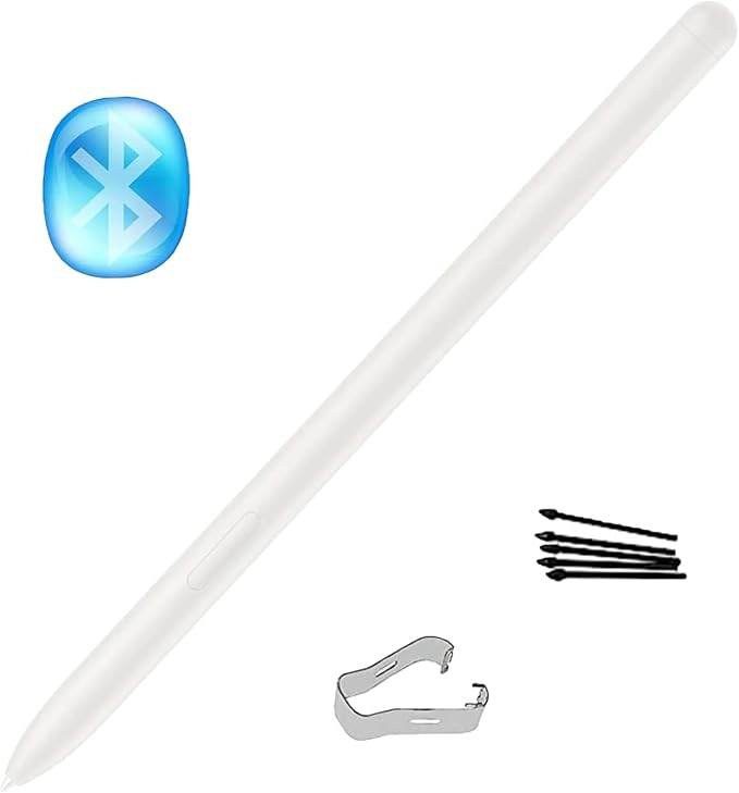 Beige Galaxy Tab S9 Ultra S Pen Replacement for Samsung Galaxy Tab S9 Plus Stylus Pen Replacement withBluetooth + Free 5 Tips for Samsung Galaxy Tab S9 Pen