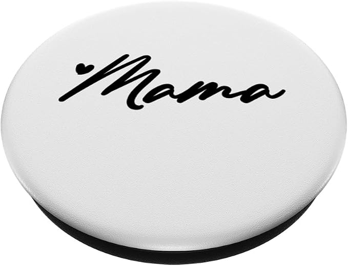 Black White Heart Mama PopSockets Adhesive PopGrip
