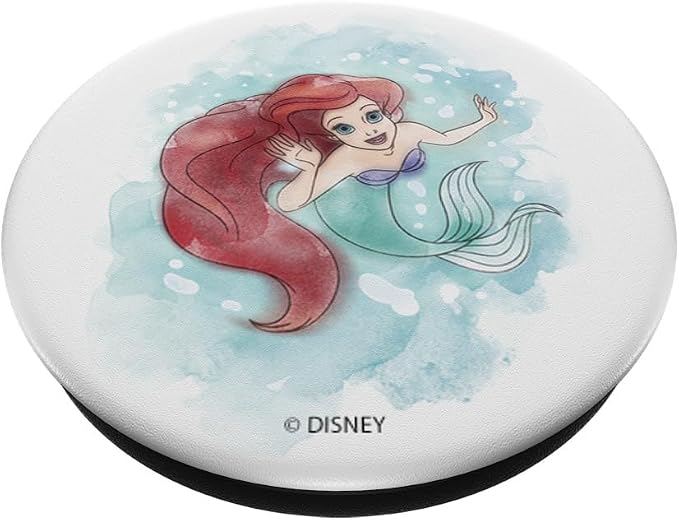 Disney Little Mermaid Ariel Watercolor Twerl PopSockets PopGrip: Swappable Grip for Phones &amp Tablets