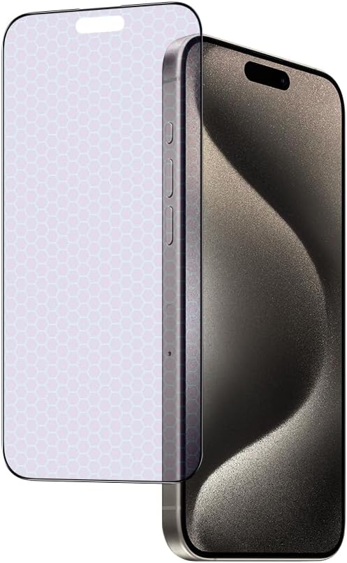 PERFECTSIGHT Privacy Screen Protector for iPhone 15 Pro Max 6.7 Inch Anti Spy HD Clear Bubble Free Tempered Glass Case Friendly 5X Stronger
