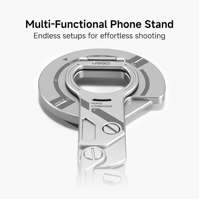 VSGO Multi-Functional Magnetic Phone Stand - Black | Lightweight &amp Thin Phone &amp Pad Stand Alluminum Body VP005