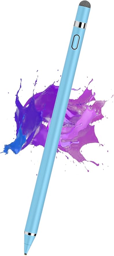 Stylus Pen for Touchscreen Kenkor Rechargeable Digital Fine Point Active Tablet Pencil Stylus Pen for iPhone/Switch/Android/Apple iPad Pro/Air/Mini/Samsung/Cellphone/Tablet Drawing &amp Writing - B