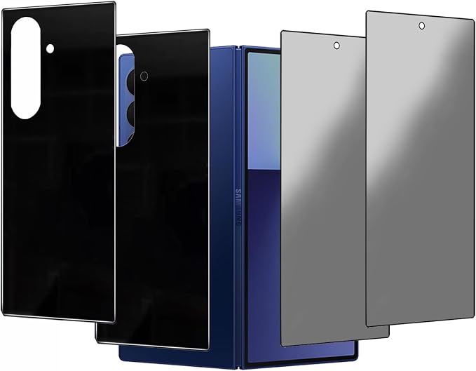 2 Pack Matte Privacy Screen Protector for Samsung Galaxy Z Fold 7 Anti-spy Anti Glare Tempered Glass Flim Front+Back